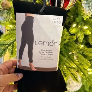 Lemon Black Lightweight Footless Tights